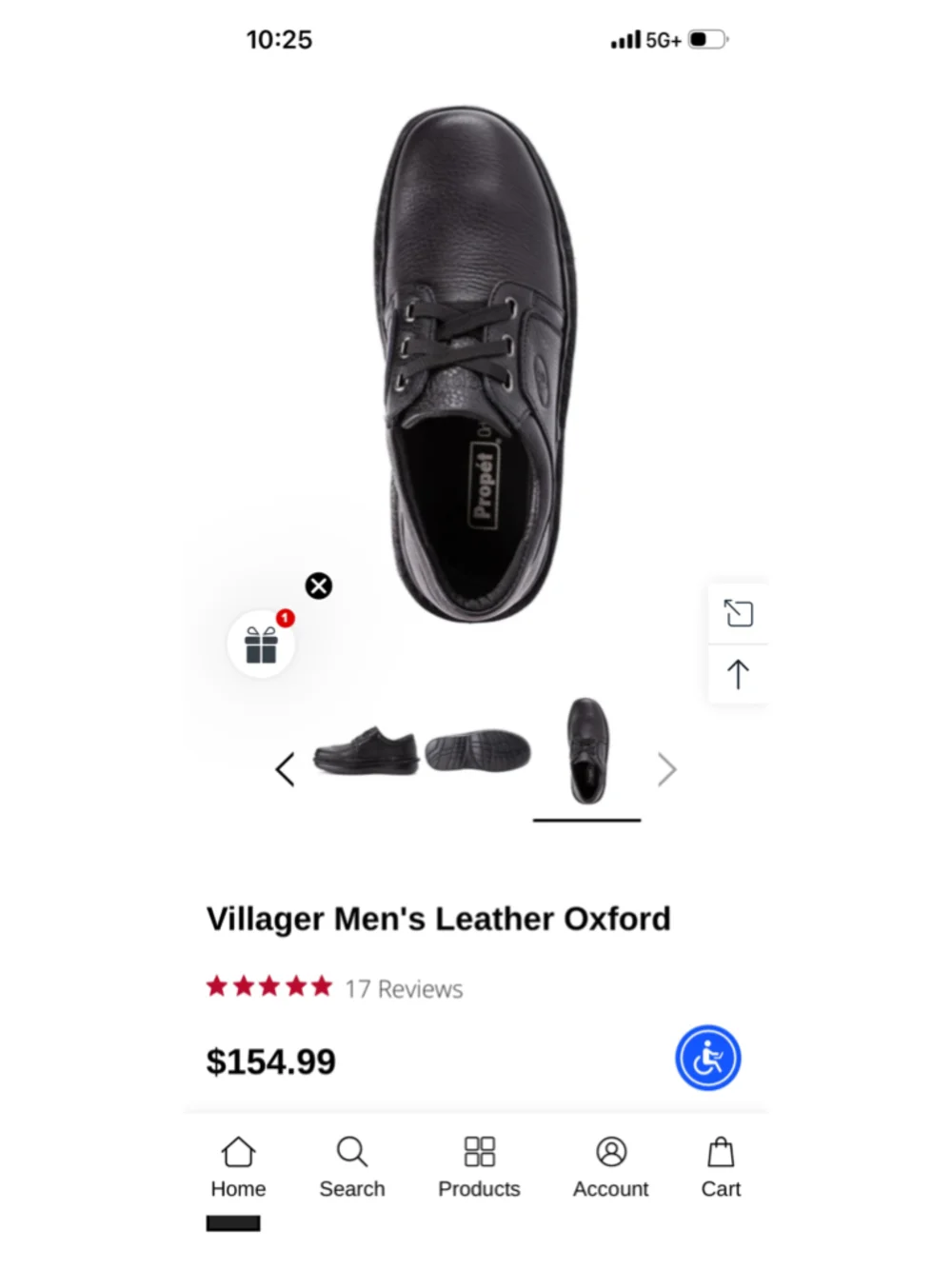 NWOB Propet Villager Ortholite Men’s Black Leather Oxford Shoes Size 12 X(3E)